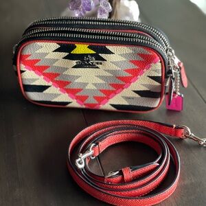 🔥💛🩷🤎🖤EUC… COACH mini dual-bag🔥